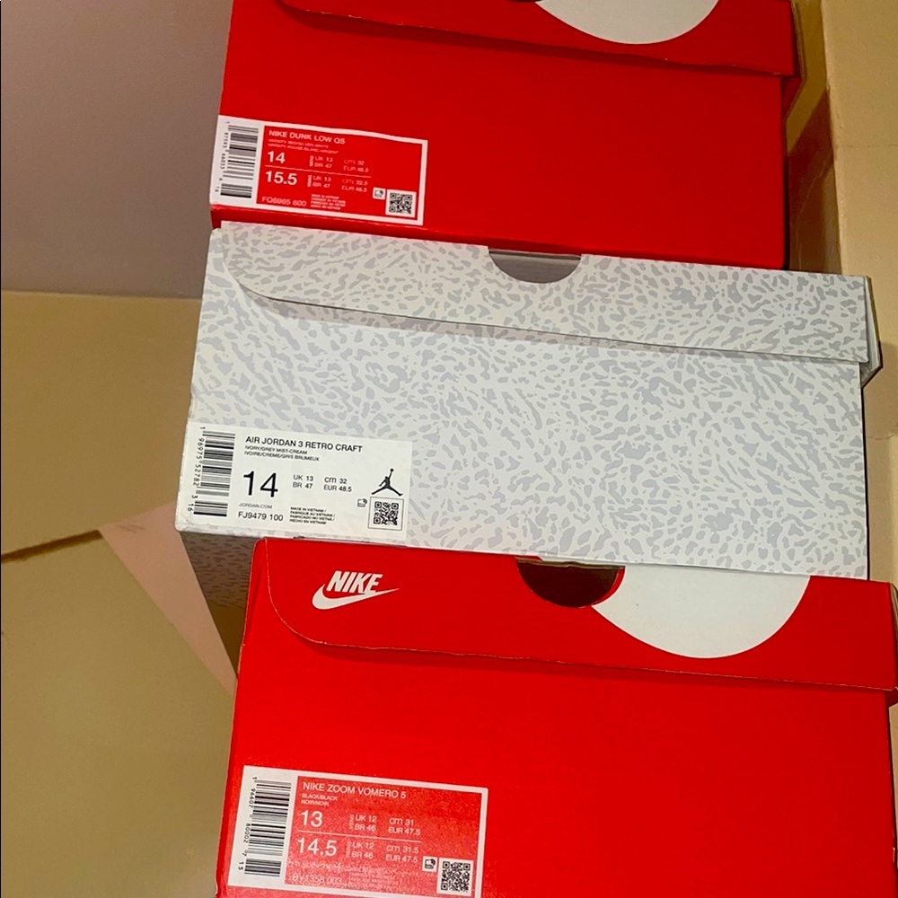 Nike and Air Jordan Shoe Boxes